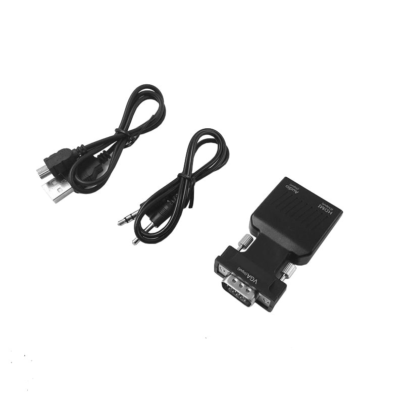 Adaptor VGA Tata La Hdmi Mama Convertor Cu Audio Ce Suporta Semnal