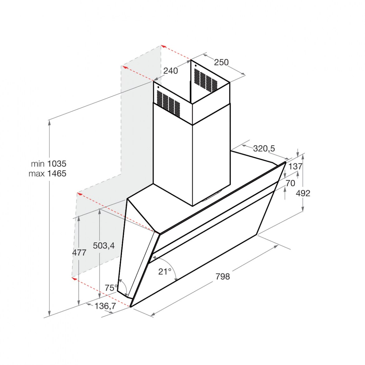 Hota Incorporabila Decorativa Hotpoint HHVS 8 7F LT K 801 M3 H 3