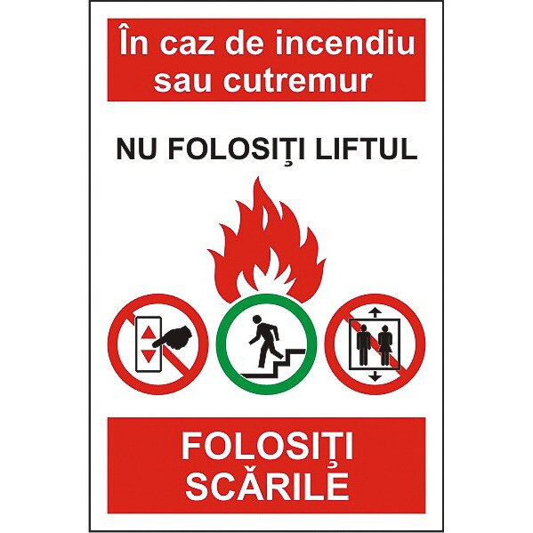 Indicator A4 In Caz De Incendiu Sau Cutremur Folositi Scarile EMAG Ro