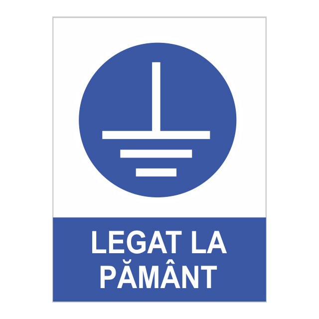 Indicator Legat La Pamant Autocolant 20x26cm EMAG Ro