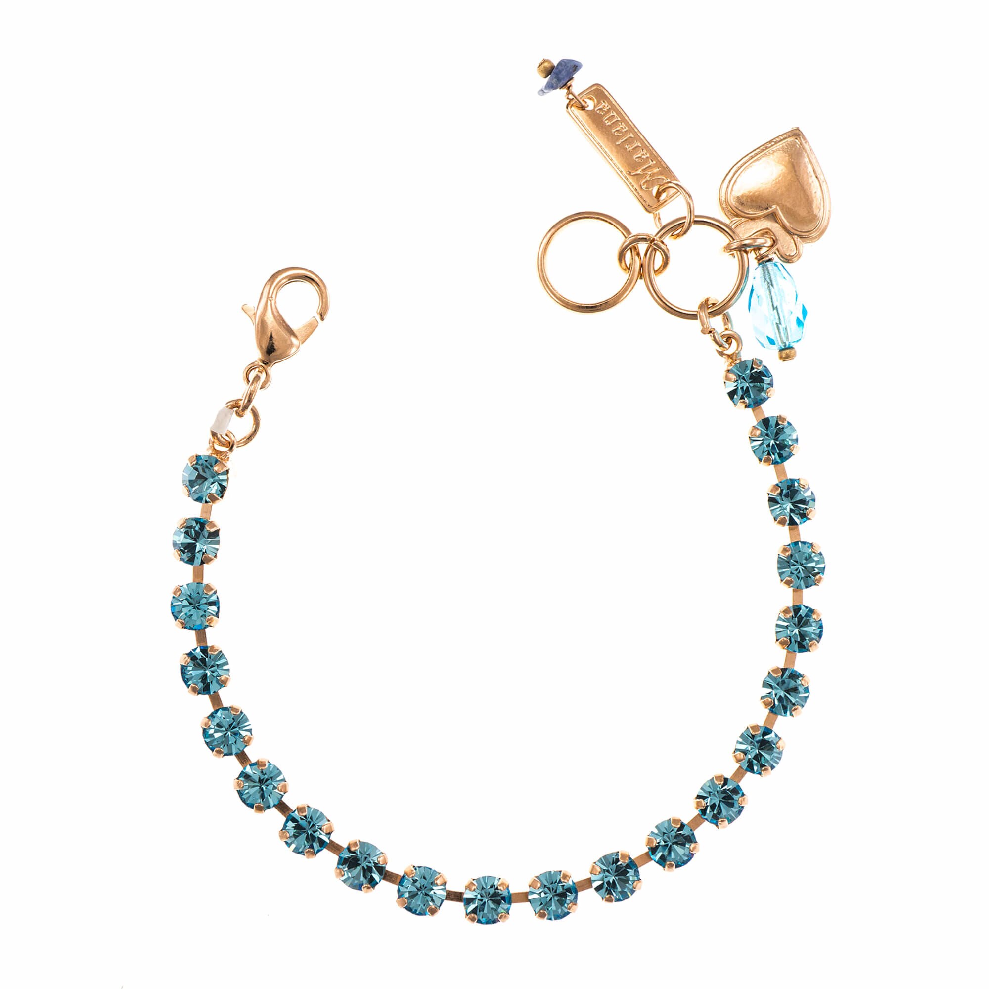 Bratara Placata Cu Aur Roz De 24K Cristale Lucky Birthstone The