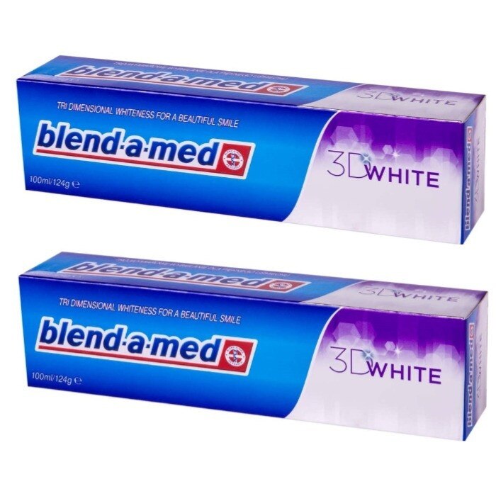 Set 2 X Pasta De Dinti Blend A Med 3D White 2 X 100ml EMAG Ro