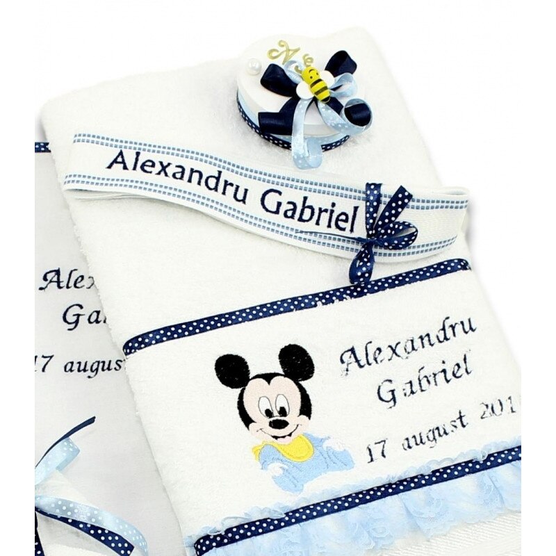 Trusou Pentru Botez Baiat Mickey Mouse Bebelus 0 12 Luni Atelierele