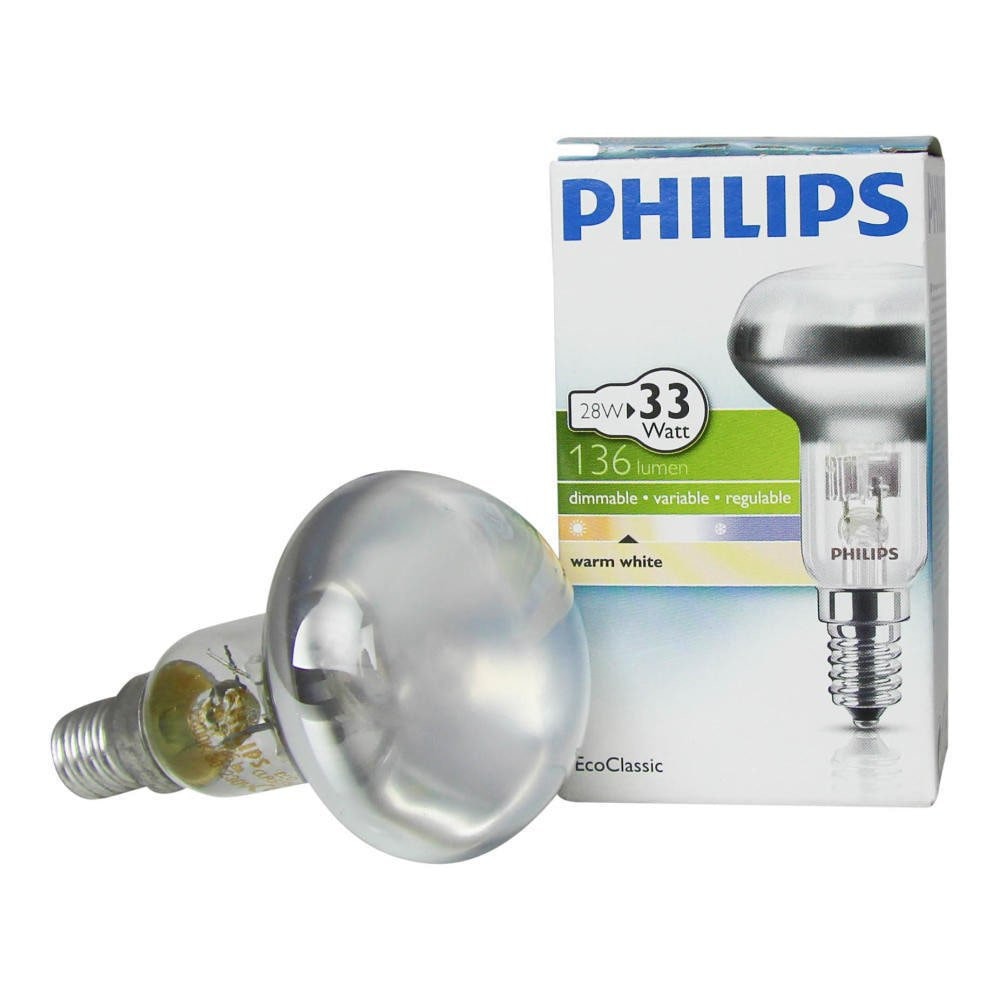 Bec Halogen PHILIPS EcoClassic30 Reflector NR50 28W E14 Lumina