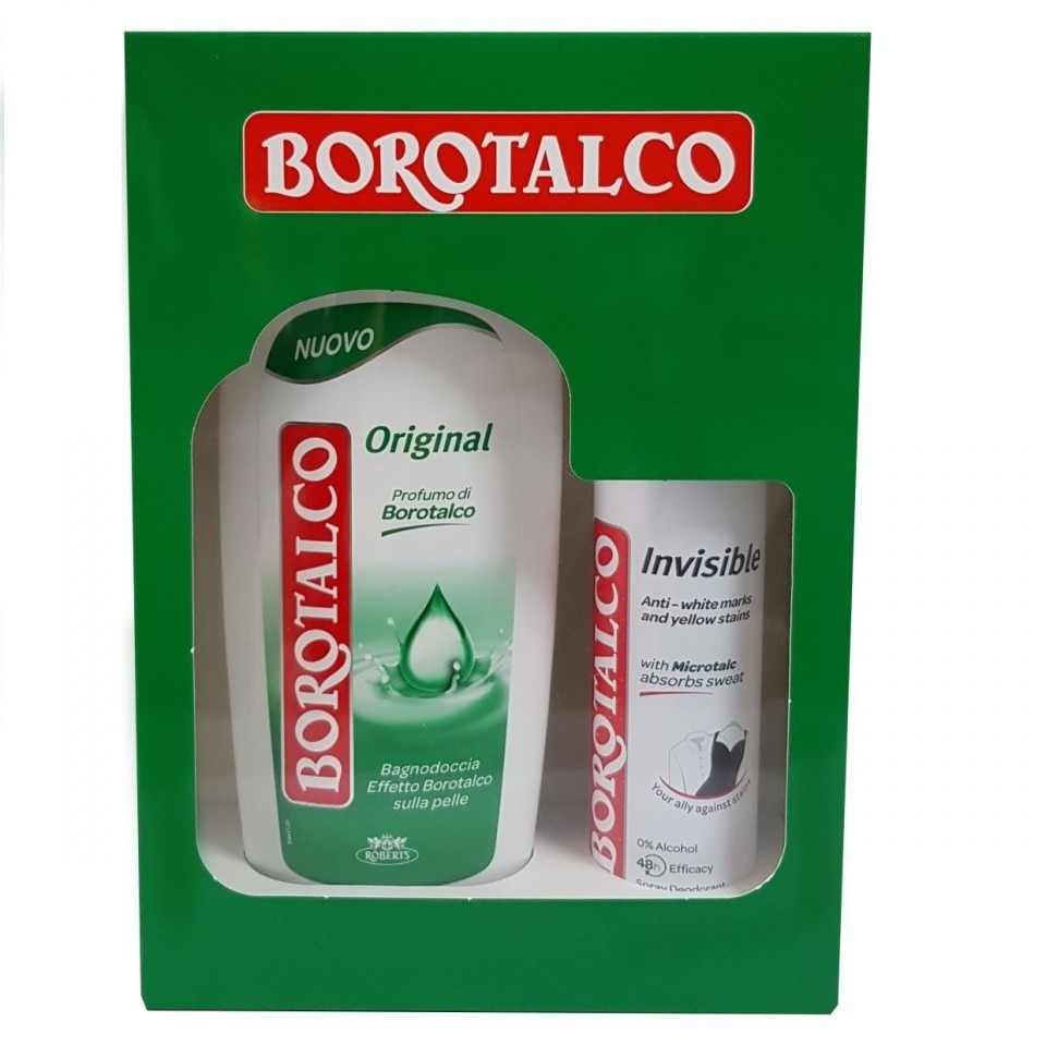 Set Borotalco Deodorant Spray Invisible 150 Ml Gel Dus Borotalco