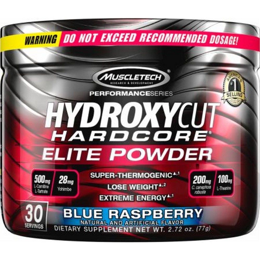 Muscletech Hydroxycut Hardcore Elite Powder 30 SERVINGS Blue Raz EMAG Ro