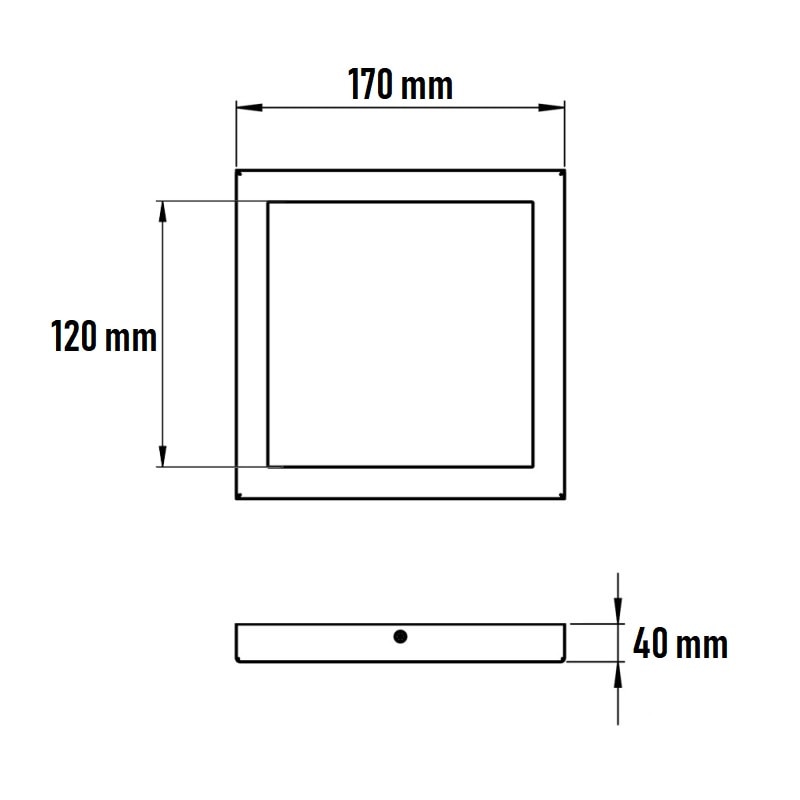 Плафониера LED 12W ч 1260 lm 50 000ч 4000K Неутрална светлина LM