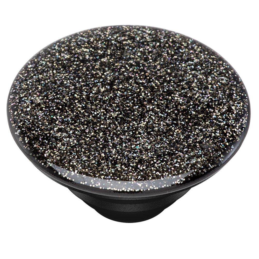 Suport Stand Adeziv Popsocket Popgrip Pentru Telefon Glitter Black