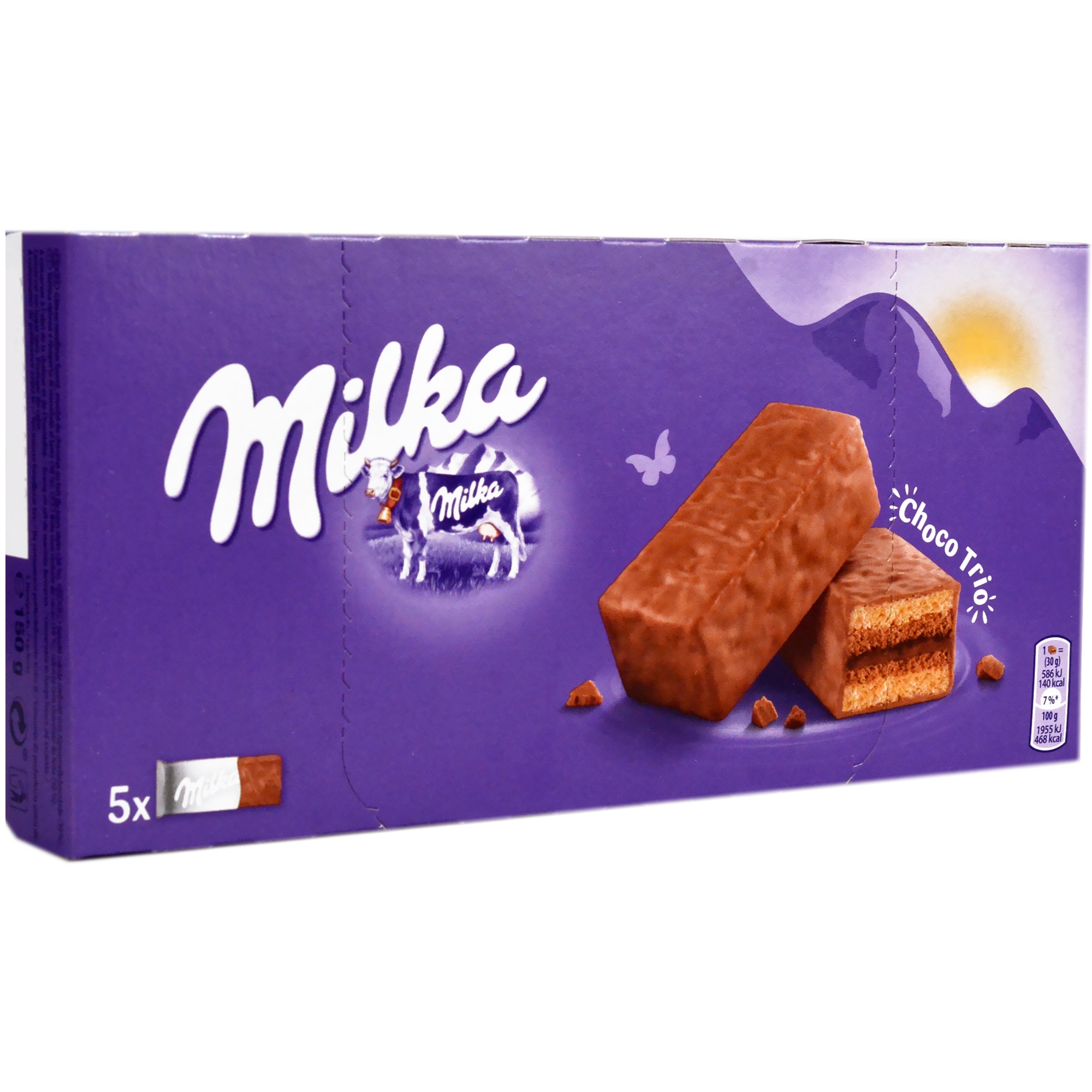 Prajitura Invelita In Ciocolata Cu Lapte Choco Trio 150g Milka EMAG Ro