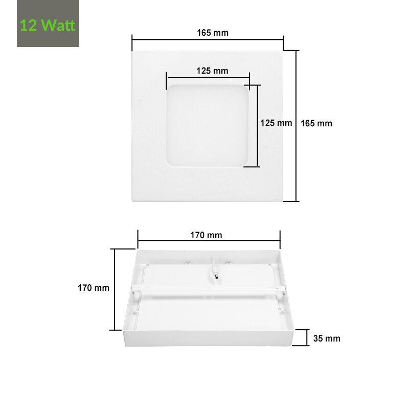 Set Aplice Led Ecd Germany Patrate W Lumeni Albe K