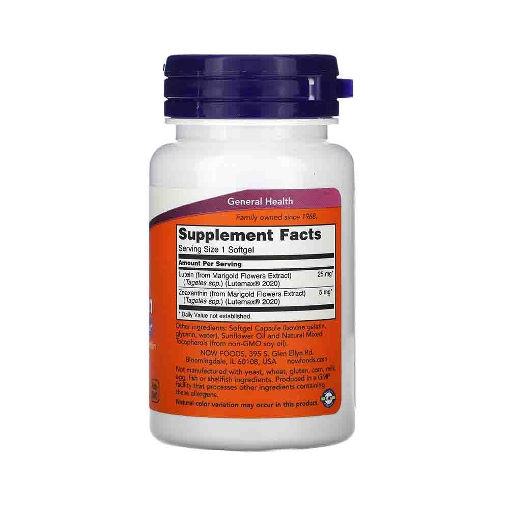 Lutein Zeaxanthin Luteina Zeaxantina Now Foods 60 Softgels EMAG Ro