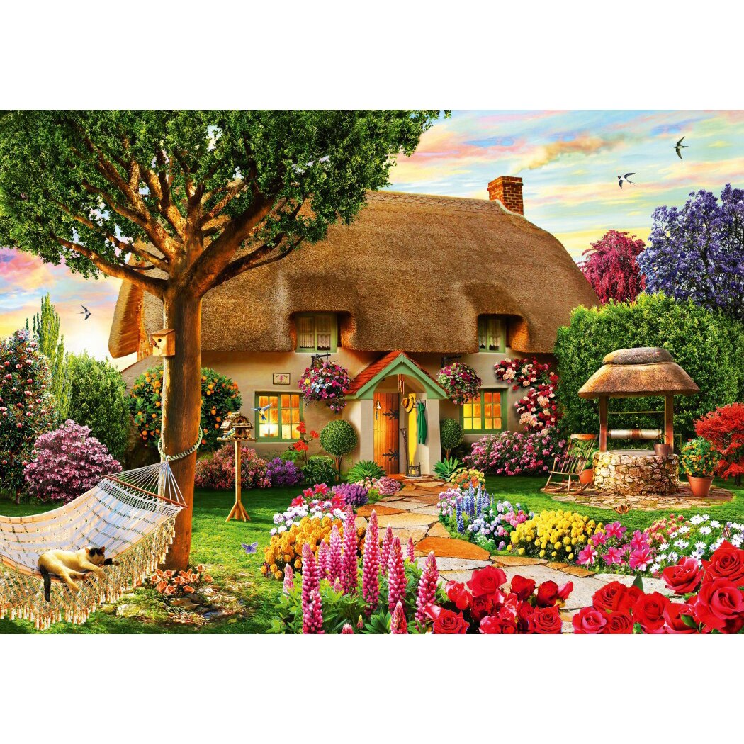 Puzzle Bluebird Adrian Chesterman Thatched Cottage 1000 Piese EMAG Ro