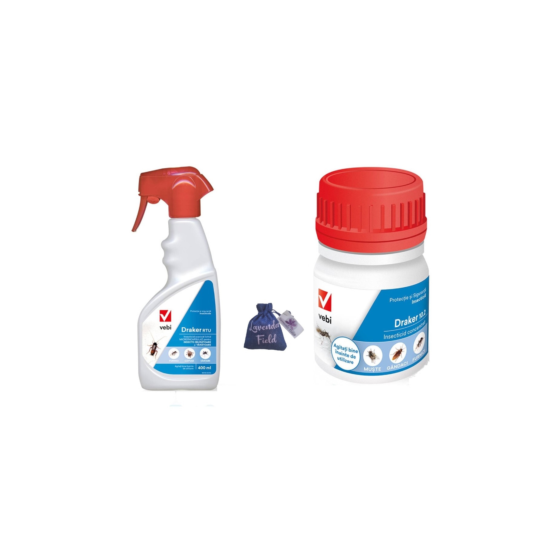 Set Insecticide Spray Draker Rtu 400ml Draker 10 2 50 Ml Anti