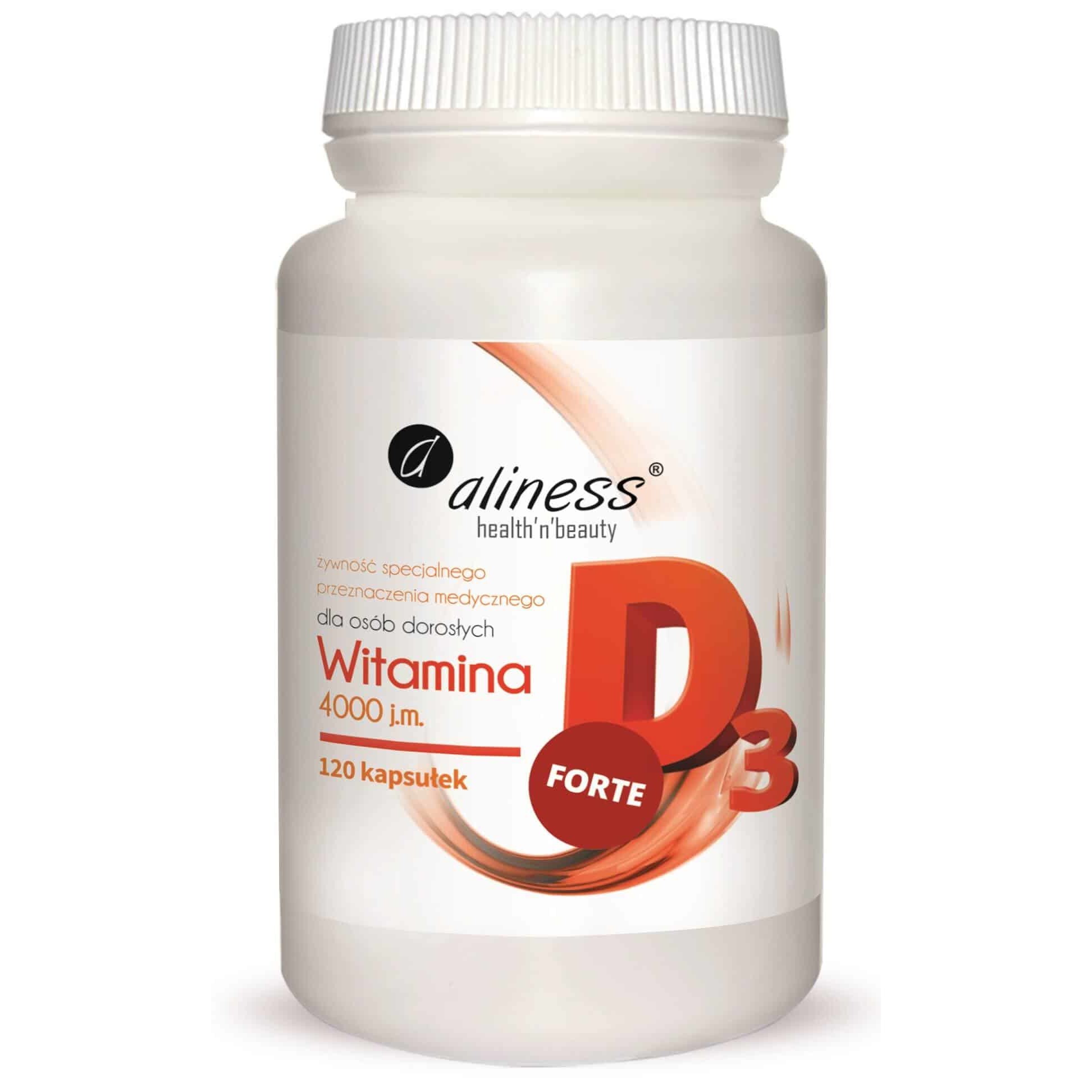 Supliment Alimentar Aliness Vitamina D3 FORTE 4000 UI 120 Capsules