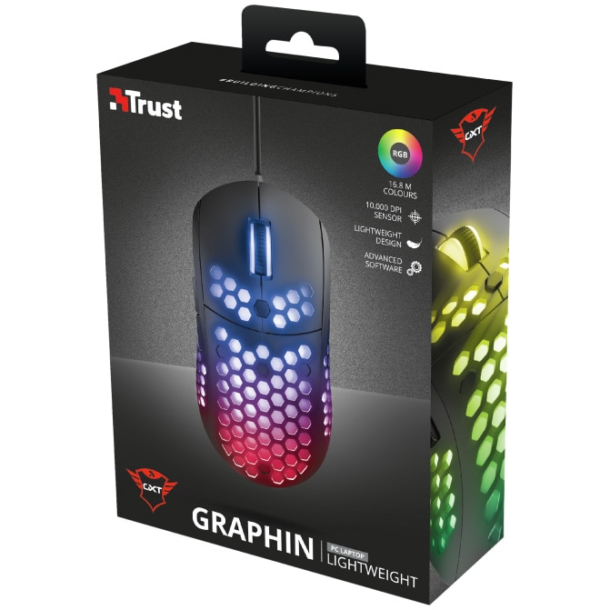 Mouse Gaming Trust GXT960 Graphin Ultrausor 74g Cablu Flexibil