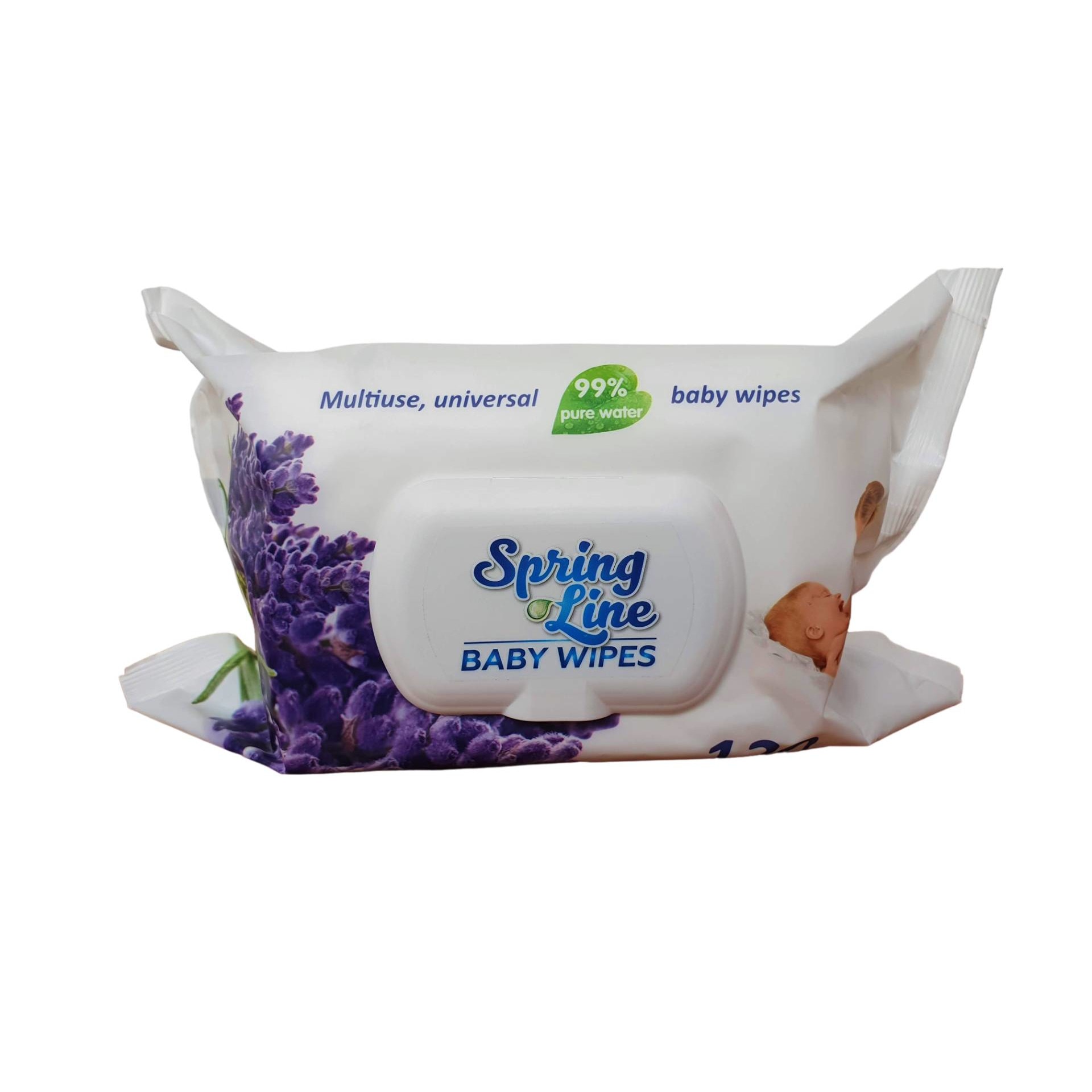 Servetele Umede Baby Wipes Universale 120 Buc Spring Line Cu Capac