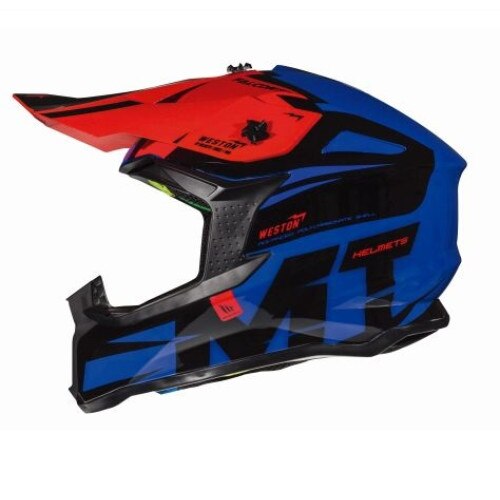 Casca Enduro Cross Atv Mt Helmet Falcon Weston Glossy Blue S Emag Ro