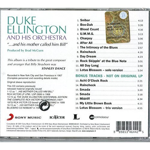 Duke Ellington And His Mother Called Him Bill Cd Emag Ro