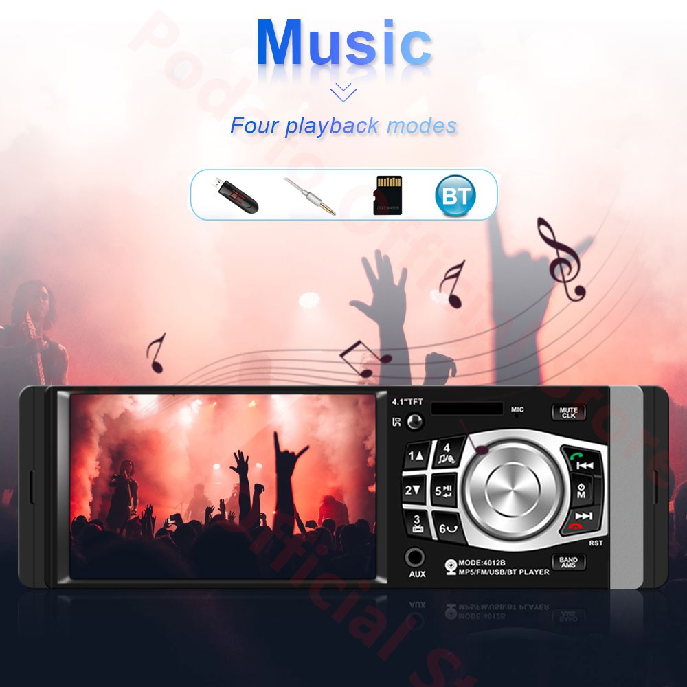 Mp Player Techstar B Din Ecran Hd Inch Intrare Camera