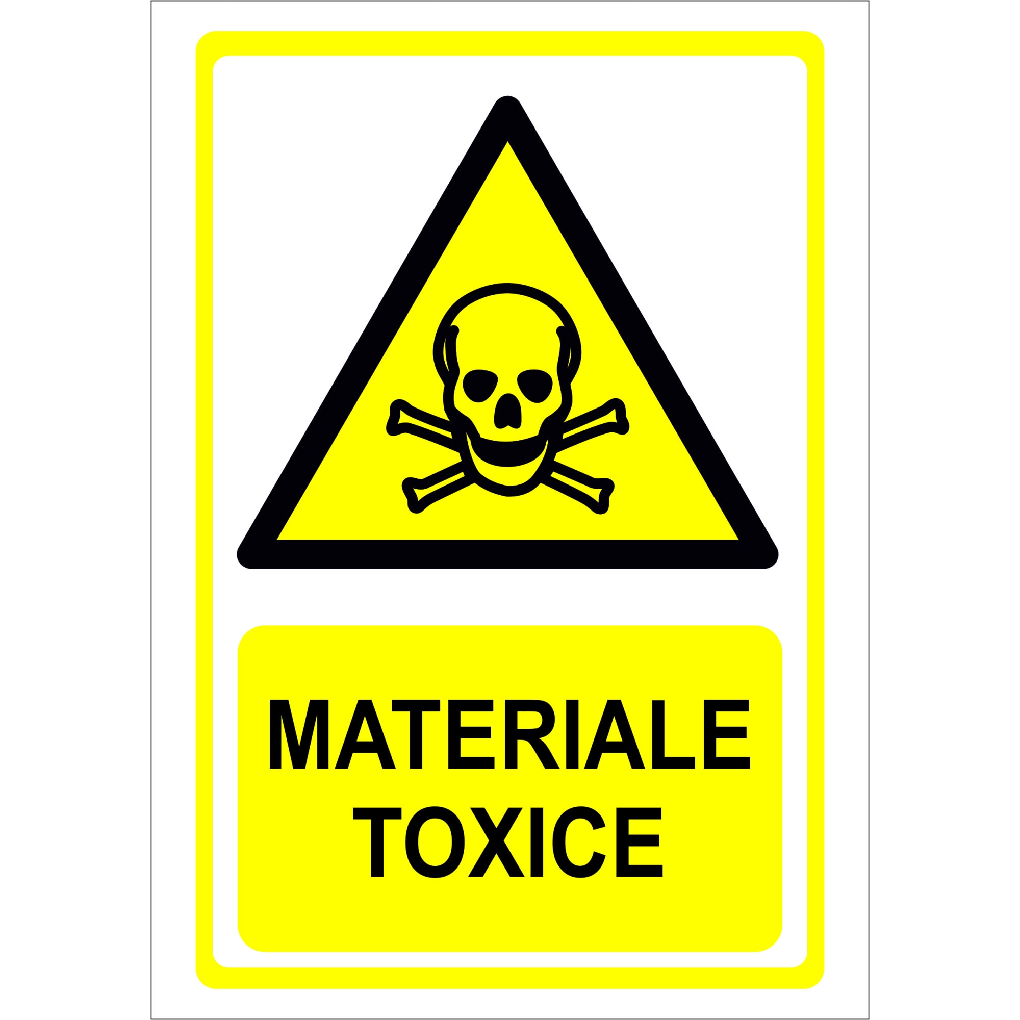 Indicator Avertizare Materiale Toxice Hartie Autocolanta 128g 10x14cm