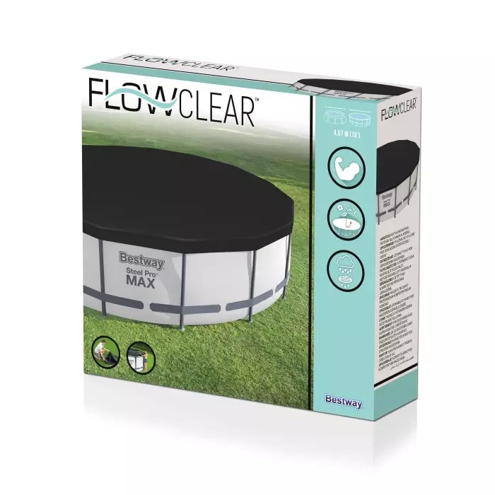 Prelata Pentru Piscina Bestway Flowclear PVC Negru 457 Cm EMAG Ro