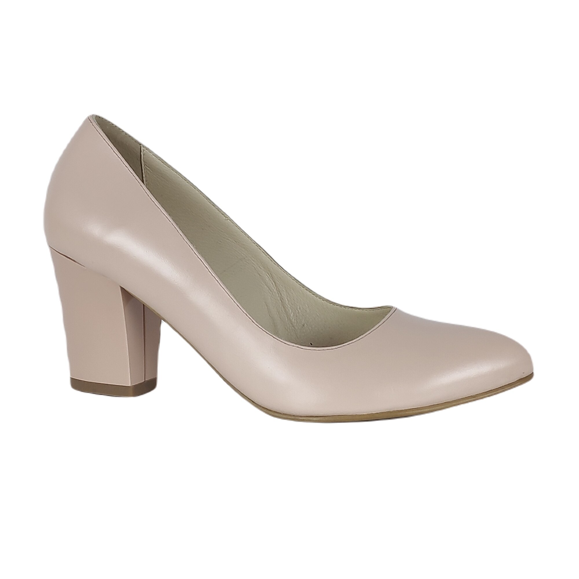 Pantofi Dama Piele Naturala Model Capri P Stiletto Nude Marimea