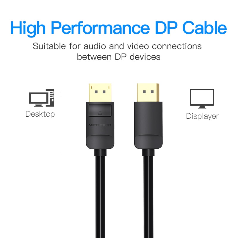 Cablu DisplayPort Tata Tata 1 5Metri Negru Vention EMAG Ro