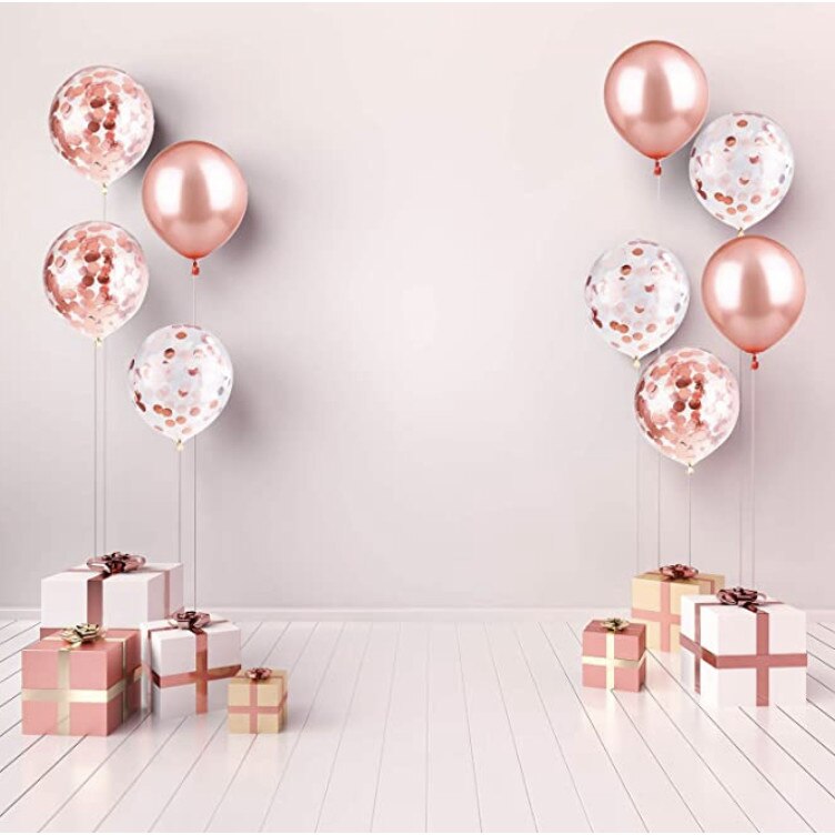 Set Baloane Cu Confetti Rose Gold Emag Ro