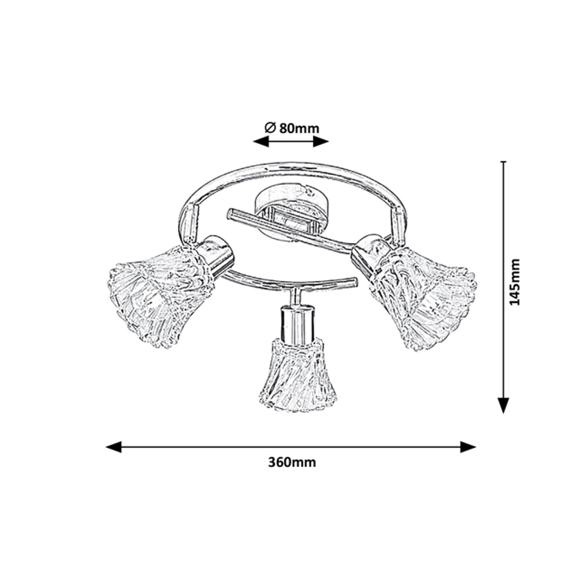 Plafoniera Interior Hestia E X Max W Crom Transparent Emag Ro