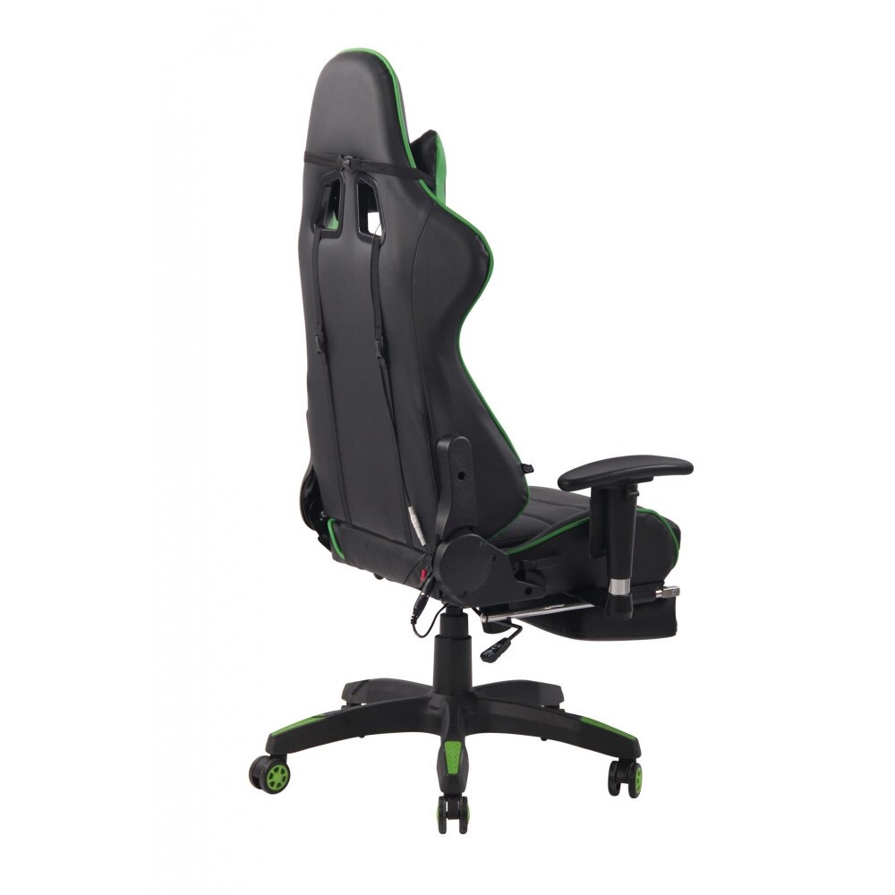 Scaun Gaming Turbo BHM Germany Plastic Piele Sintetica Negru Verde