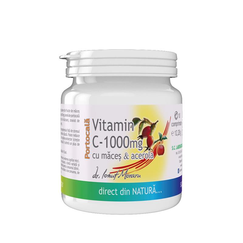 Vitamina C 1000 Miligrame Cu Macese Si Acerola Cu Arome De Portocala 10