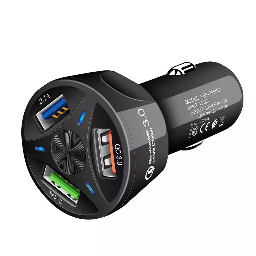 Incarcator Auto Inteligent Oz Cu Porturi Usb Fast Charge Cu