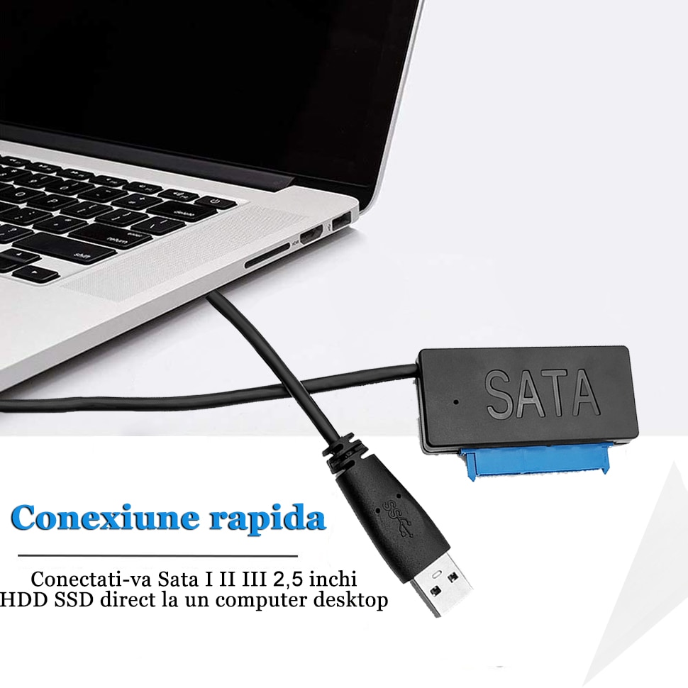 Adaptor USB La SATA Vaxiuja Pentru HDD SSD Plug And Play USB 3 0