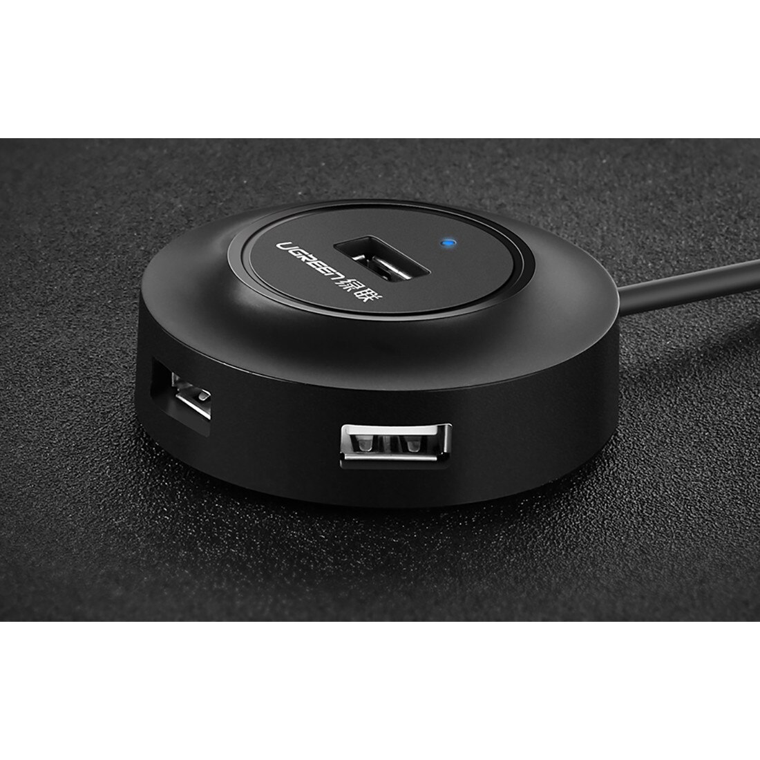 Hub UGREEN CR106 4 Az 1 Ben USB 4 USB Port Fekete Plug And Play