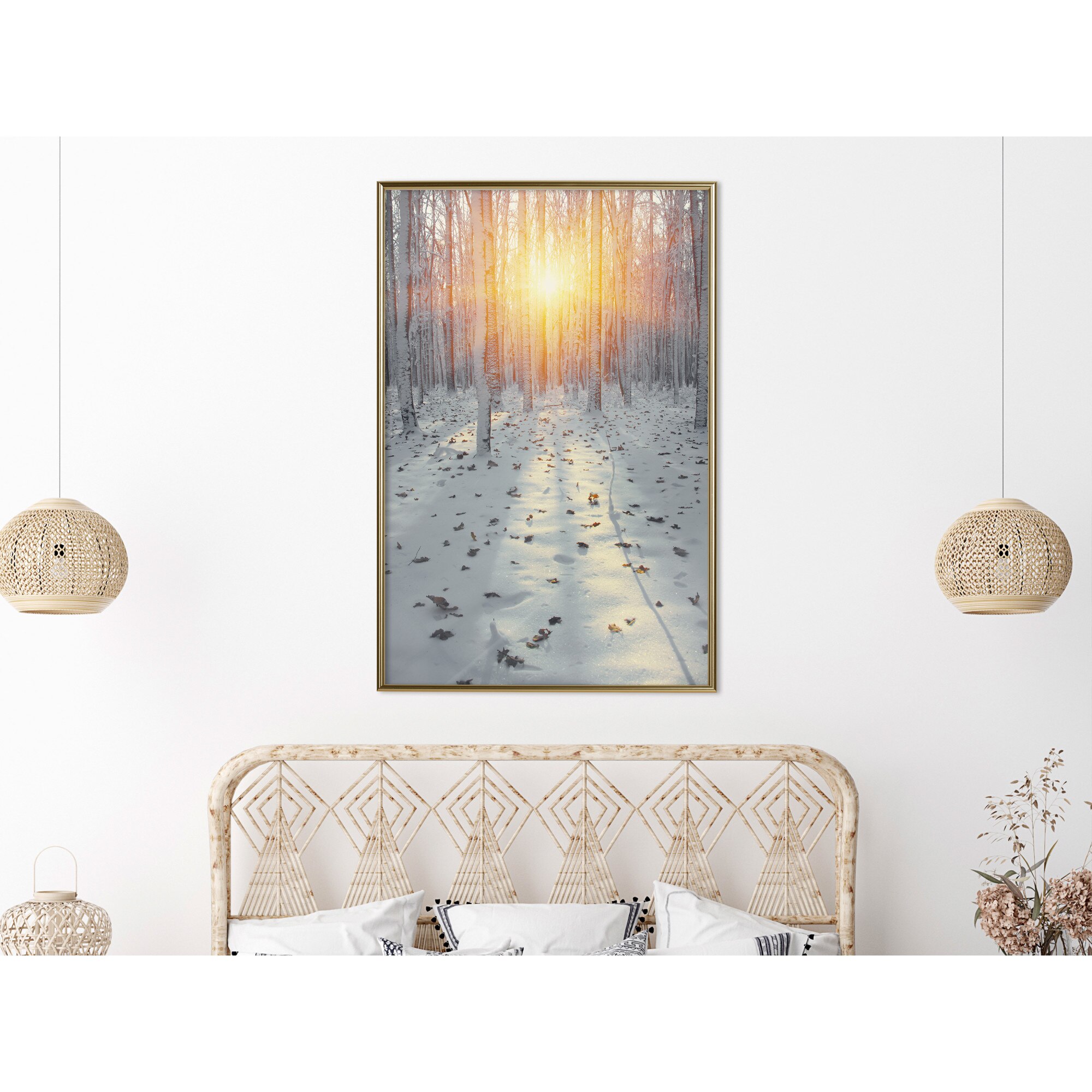 Plak T Artgeist Frosty Sunset Arany Keret X Cm Emag Hu