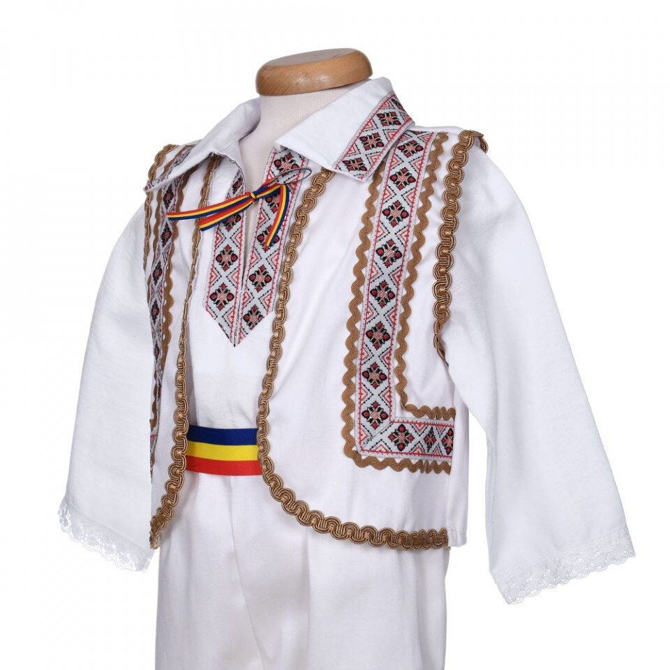 Set Botez Traditional Baiat Trusou Botez Landou Lumanare Si Costum