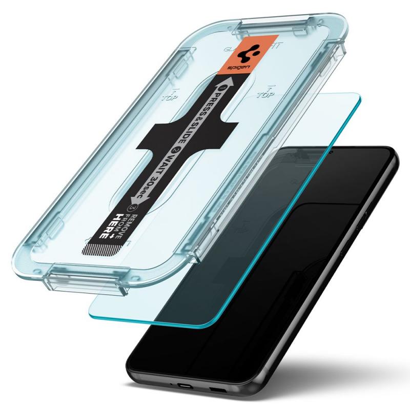 Set Folii Sticla Cu Sistem De Montare Case Friendly Spigen Glastr Ez