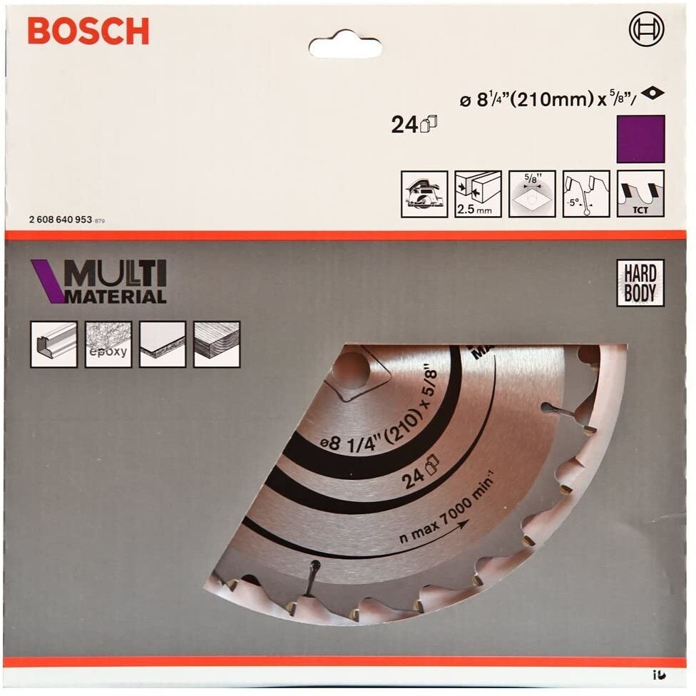 Disc Pentru Fierastrau Circular Bosch Multimaterial 210 X 2 5 X 15 87