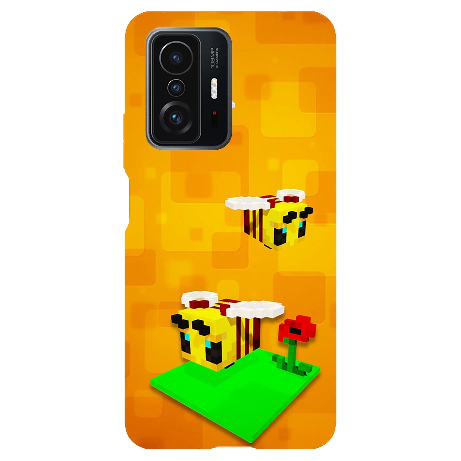 A Burkolat Kompatibilis A Xiaomi Mi T Pro Minecraft Bees Szilikon