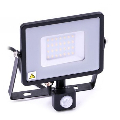 Reflector Led Smd 30w 6400k Ip44 Cu Senzor De Miscare Gri Negru EMAG Ro