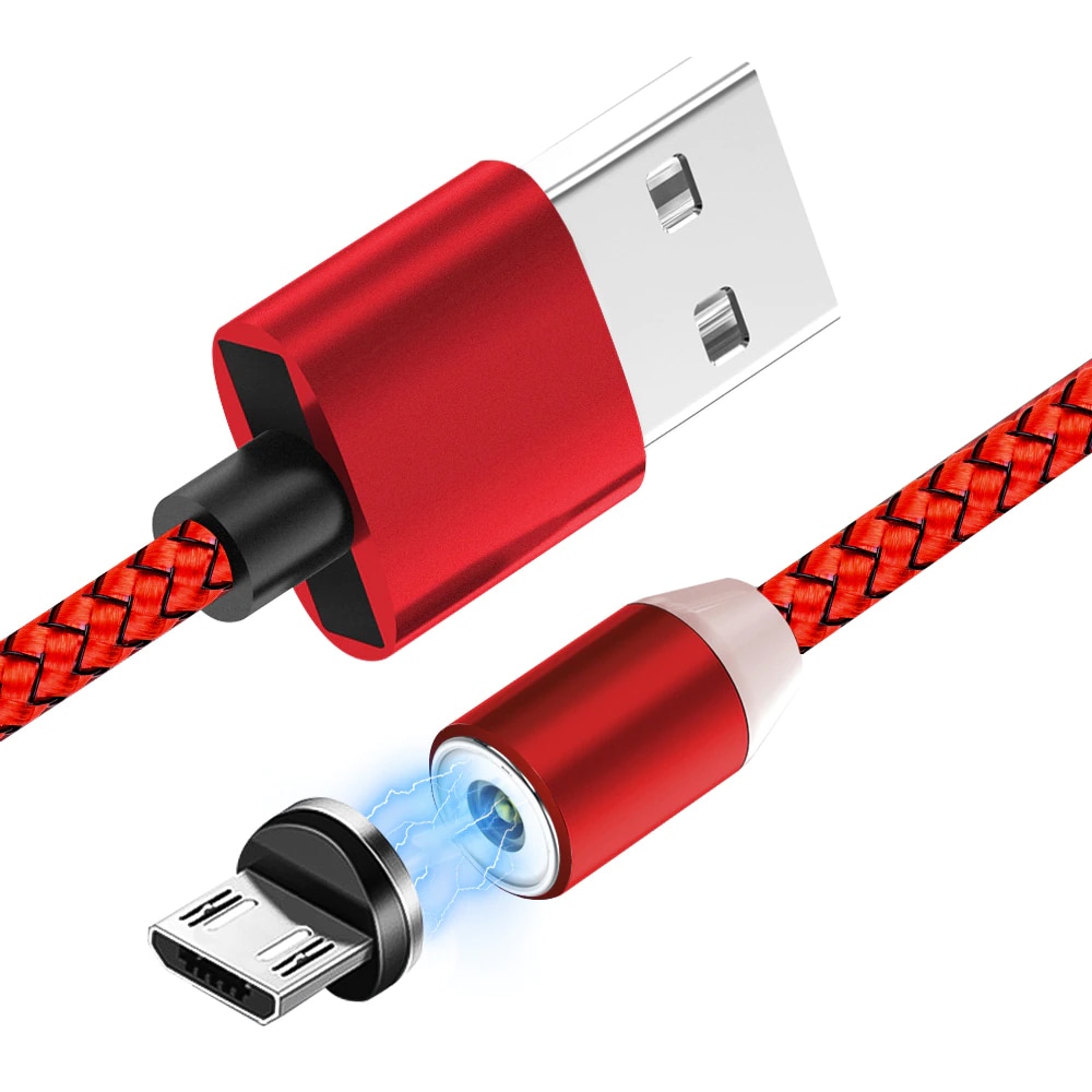 Cablu Magnetic In M A M A Micro Usb Typ C M Rosu Emag Ro