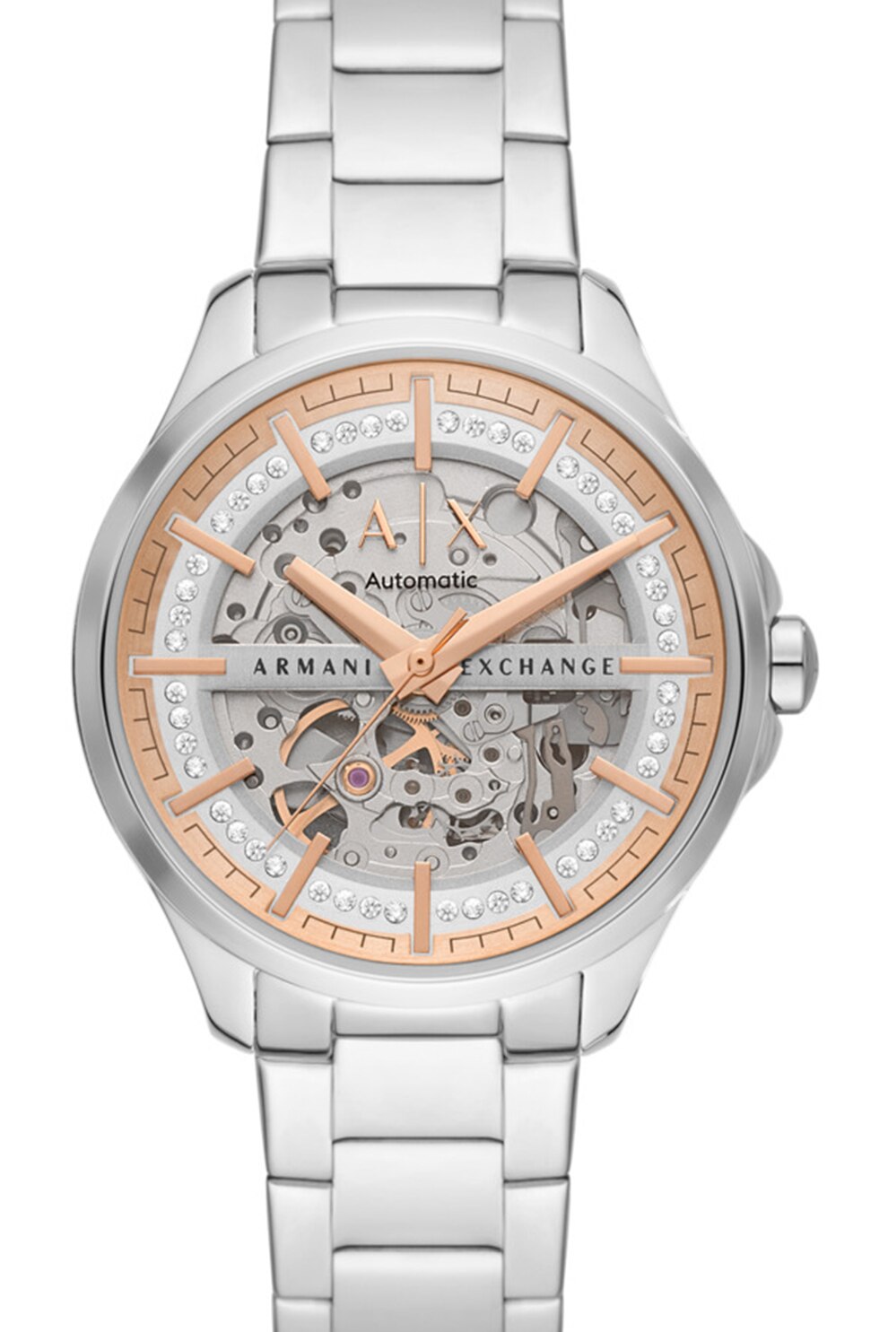 Armani Exchange Ceas Automatic Din Otel Inoxidabil Auriu Rose