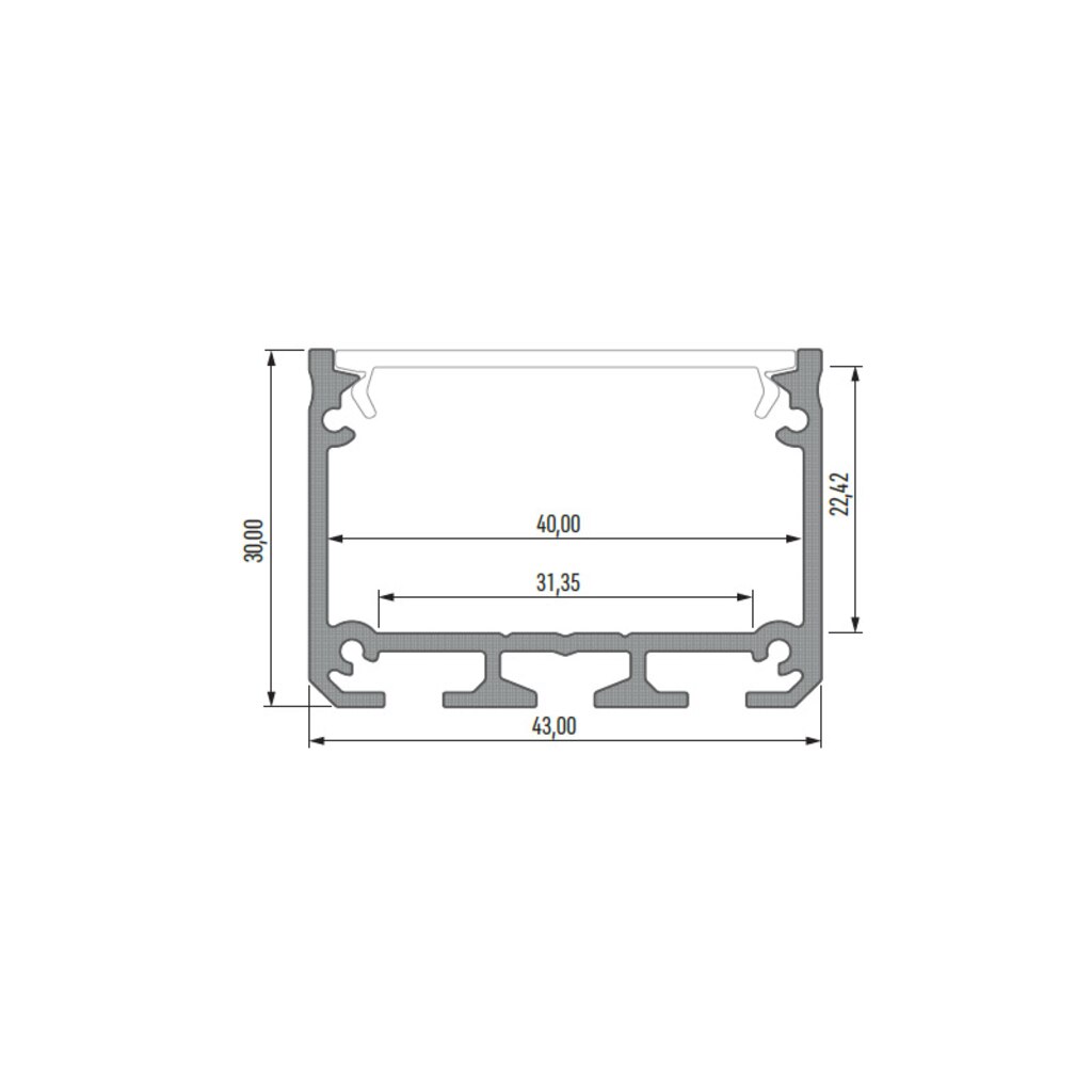 Profil Pentru Benzi LED Lumines Aluminiu 2m Alb EMAG Ro