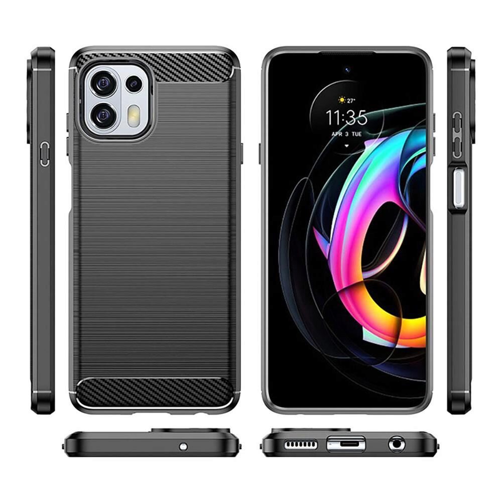 Set Husa Phoneguard Carbon Si Protectie Ecran Hibrid Pentru Motorola