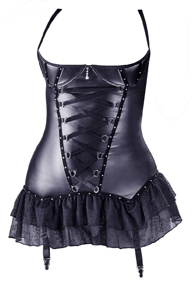 Corset Cottelli Collection Wetlook Cu Dantela EMAG Ro