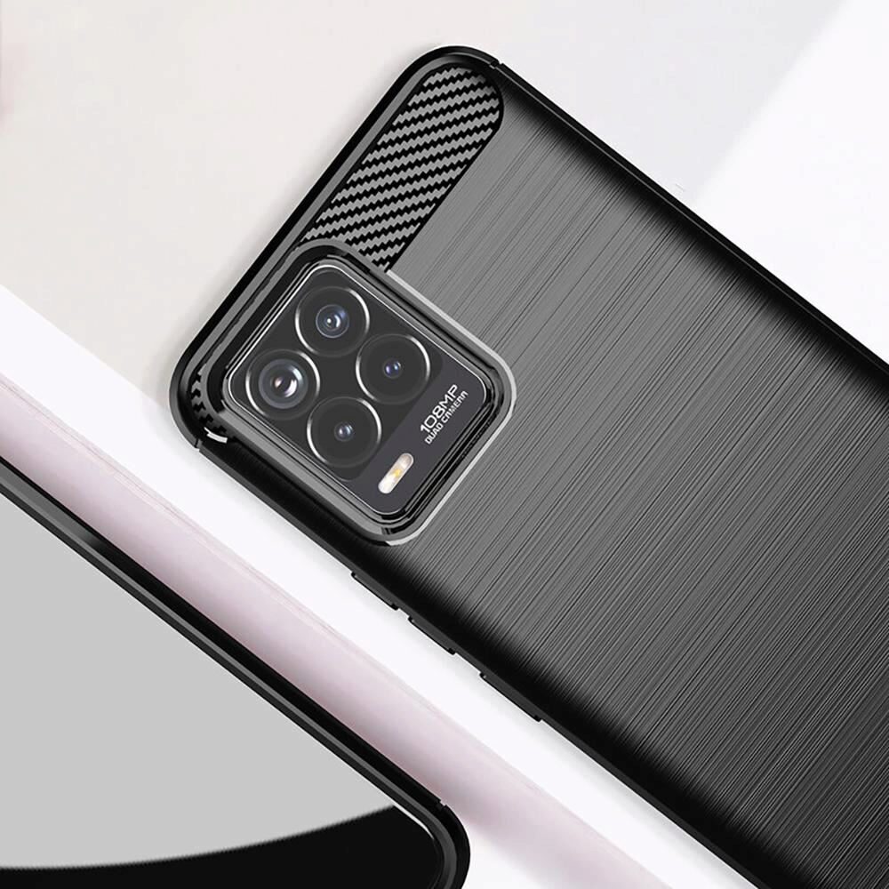 Set Husa PhoneGuard Carbon Si Protectie Ecran Flexibila Pentru Realme