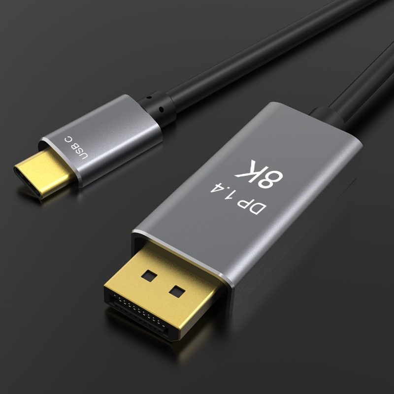 Cablu Video HODIY USB C DisplayPort 8k 5K 4K 144 Hz 1 8m Negru