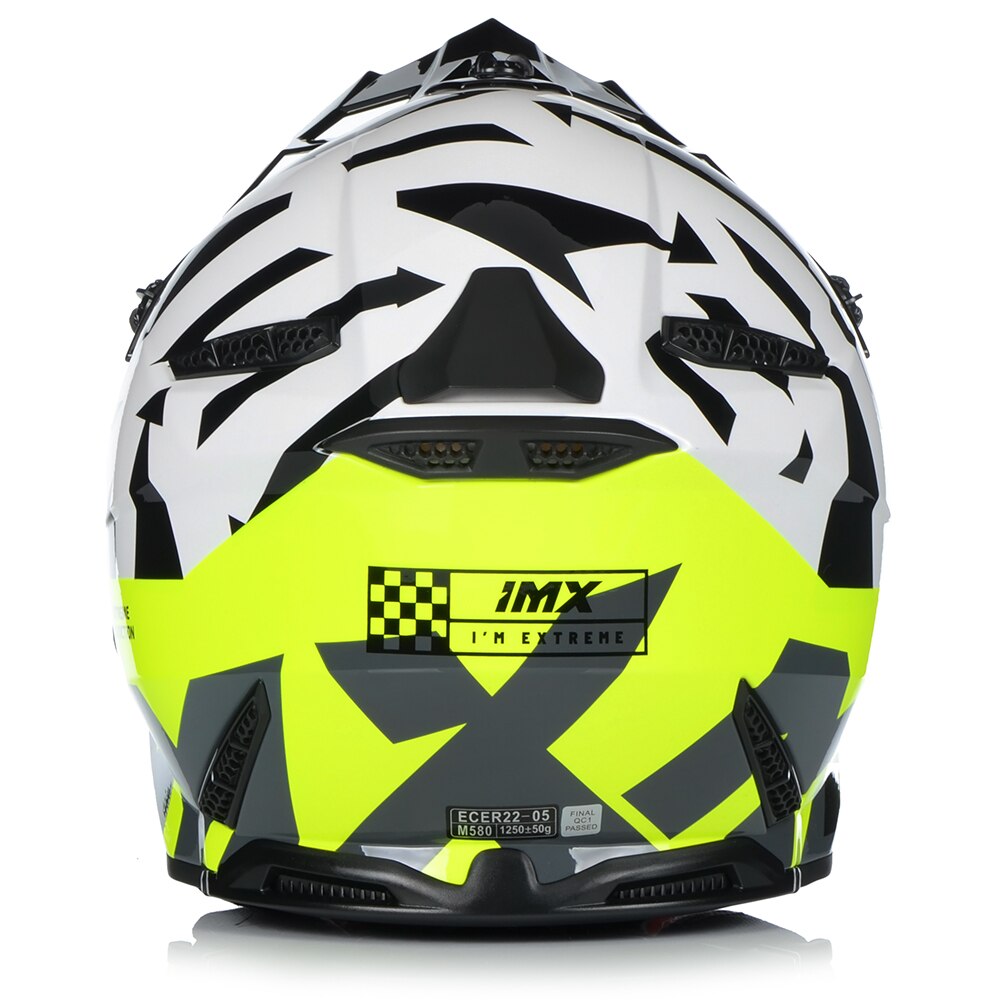 Casca Moto Imx Fmx Enduro Protectie UV Off Road Alb Galben M 57 58