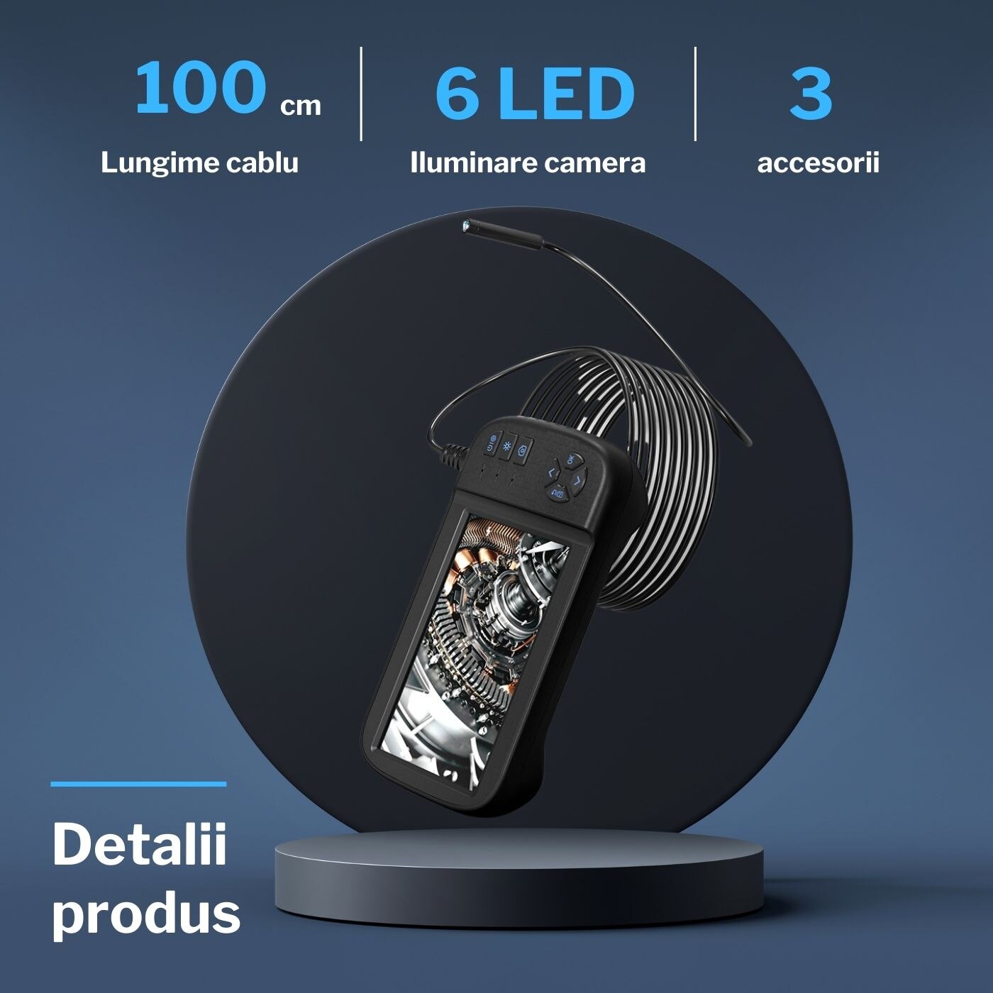 Camera Endoscopica Multifunctionala Pentru Inspectie P Hd Led