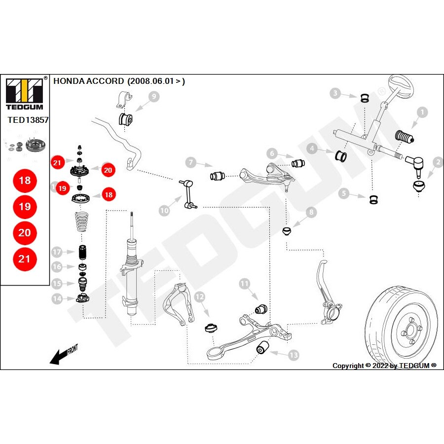 Suport Amortizor Superior Fata Tedgum Pentru Honda Accord Emag Ro